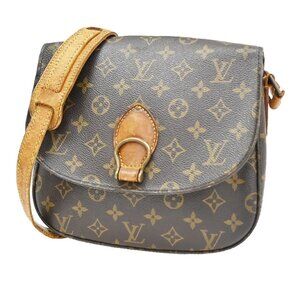 LOUIS VUITTON Saint Cloud GM Shoulder Bag Monogram Leather Brown M51242 65TA044